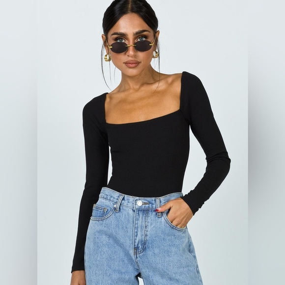 Princess Polly Black Charlotte Bodysuit Size 12 NWT - Picture 12 of 12
